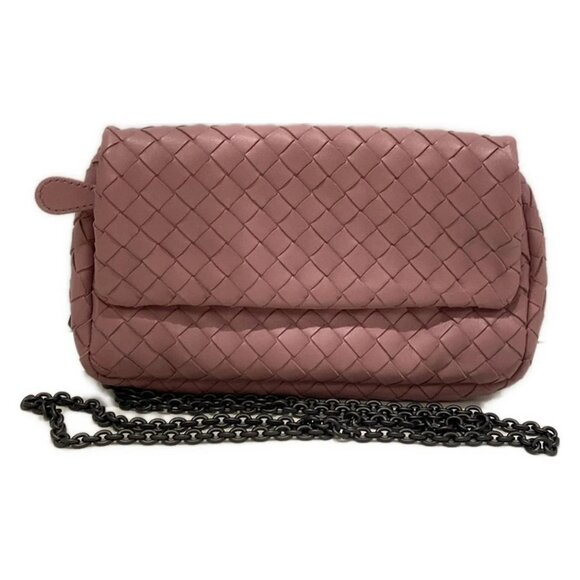 Auth BOTTEGA VENETA Intrecciato - Pink Leather B********* Shoulder Bag - Picture 1 of 9
